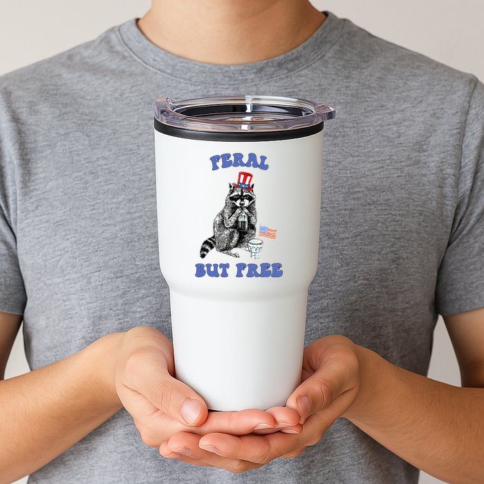 Feral But Free 4th Of July Raccoon Independence Day Tumbler