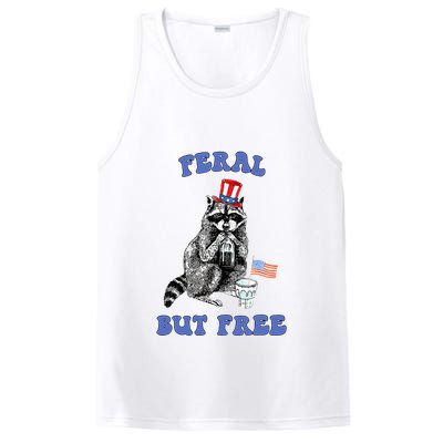 Feral But Free 4th Of July Raccoon Independence Day PosiCharge Competitor Tank