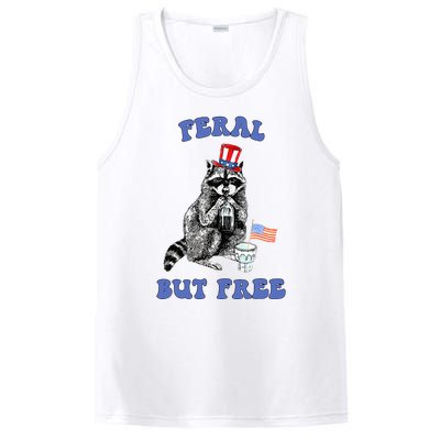 Feral But Free 4th Of July Raccoon Independence Day PosiCharge Competitor Tank