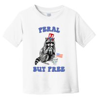 Feral But Free 4th Of July Raccoon Independence Day Toddler T-Shirt