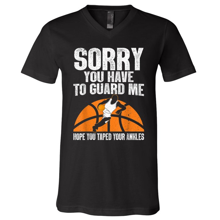 Funny Basketball For Men Women Sports Game Basketball Player V-Neck T-Shirt