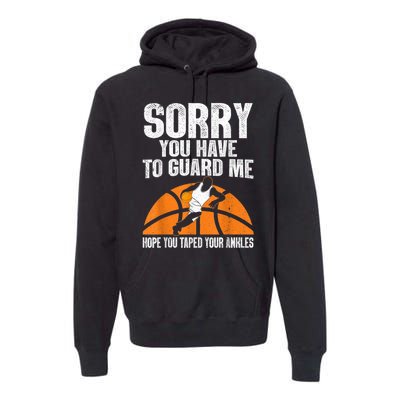 Funny Basketball For Men Women Sports Game Basketball Player Premium Hoodie