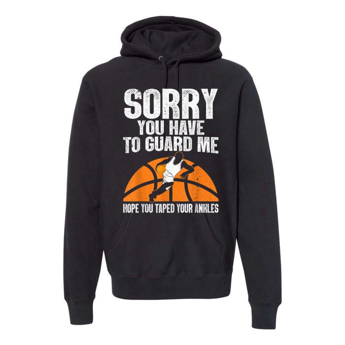 Funny Basketball For Men Women Sports Game Basketball Player Premium Hoodie