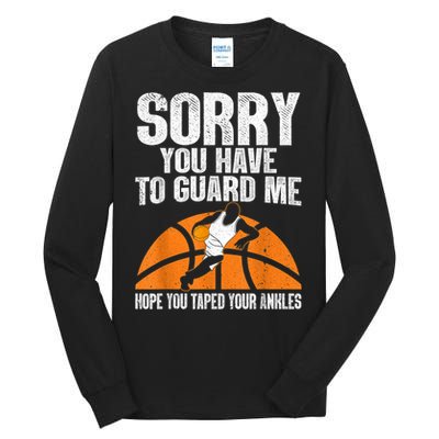 Funny Basketball For Men Women Sports Game Basketball Player Tall Long Sleeve T-Shirt