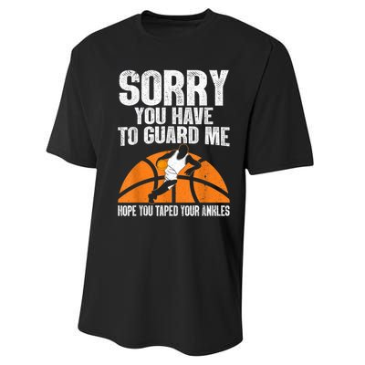 Funny Basketball For Men Women Sports Game Basketball Player Performance Sprint T-Shirt