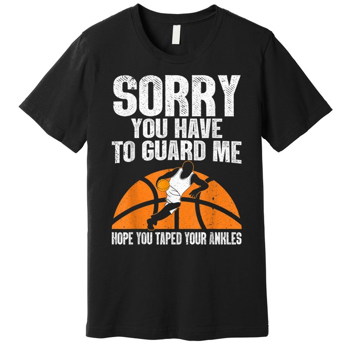 Funny Basketball For Men Women Sports Game Basketball Player Premium T-Shirt