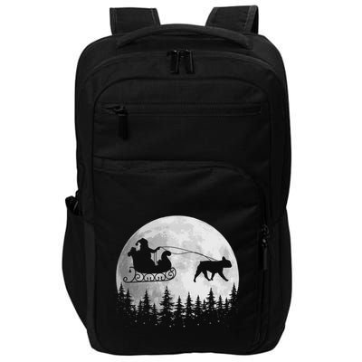 French Bulldog Funny Reindeer Christmas Moon Santa Dog Meaningful Gift Impact Tech Backpack