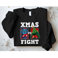 Funny Boxing Funny Cat Vs Christmas Tree Sweatshirt