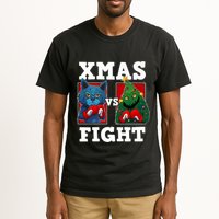Funny Boxing Funny Cat Vs Christmas Tree Tall T-Shirt