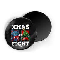 Funny Boxing Funny Cat Vs Christmas Tree Magnet