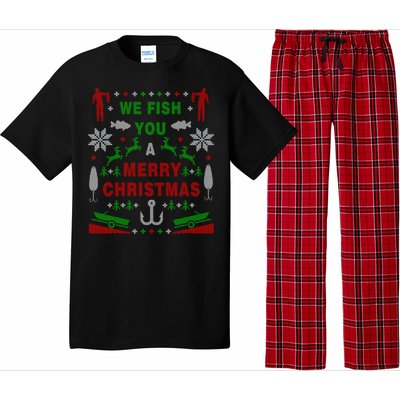 Funny Bass Fishing Ugly Christmas Party Gift Meaningful Gift Pajama Set