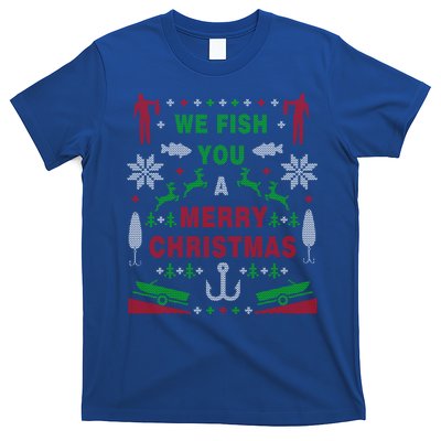 Funny Bass Fishing Ugly Christmas Party Gift Meaningful Gift T-Shirt