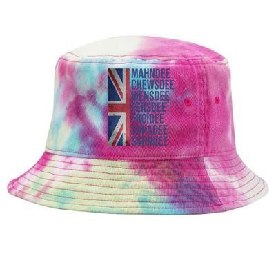 Funny British Flag Cockney Accent Days Of The Week London Tie-Dyed Bucket Hat