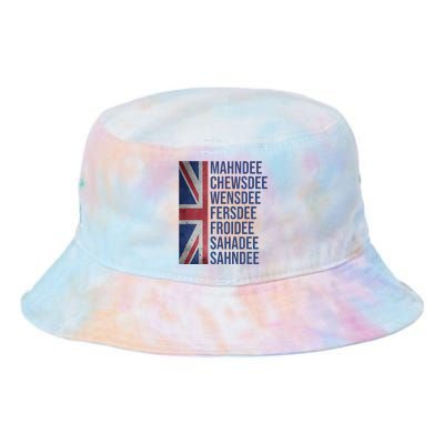 Funny British Flag Cockney Accent Days Of The Week London Tie Dye Newport Bucket Hat