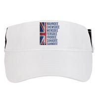 Funny British Flag Cockney Accent Days Of The Week London Adult Drive Performance Visor