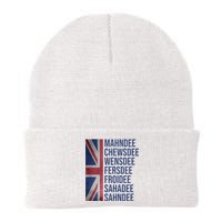 Funny British Flag Cockney Accent Days Of The Week London Knit Cap Winter Beanie