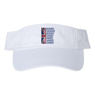 Funny British Flag Cockney Accent Days Of The Week London Valucap Bio-Washed Visor