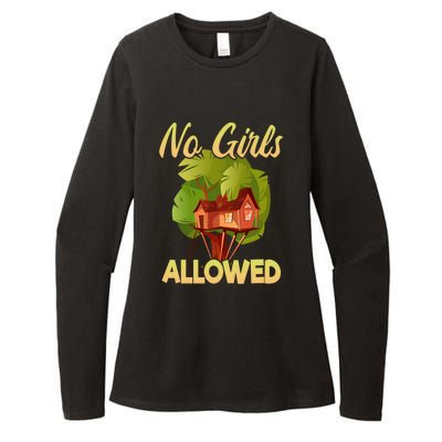 Fort Building Funny No Allowerd Gift Womens CVC Long Sleeve Shirt