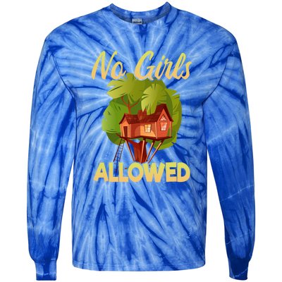 Fort Building Funny No Allowerd Gift Tie-Dye Long Sleeve Shirt