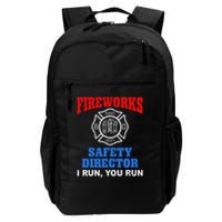 Funny Bang Firecracker Firework Safety Director I Run You Run Backpack