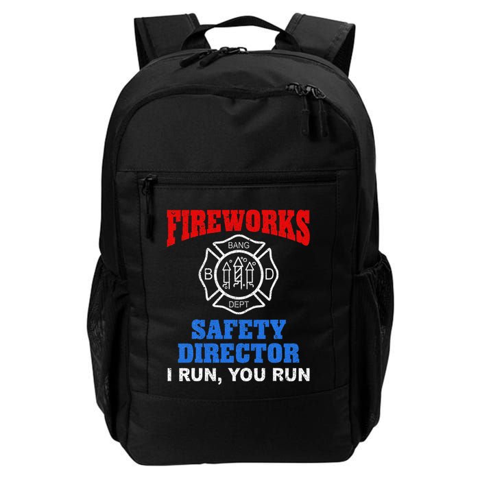 Funny Bang Firecracker Firework Safety Director I Run You Run Backpack