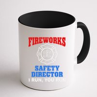Funny Bang Firecracker Firework Safety Director I Run You Run Mug