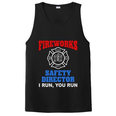 Funny Bang Firecracker Firework Safety Director I Run You Run PosiCharge Competitor Tank