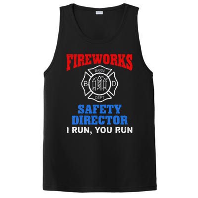 Funny Bang Firecracker Firework Safety Director I Run You Run PosiCharge Competitor Tank