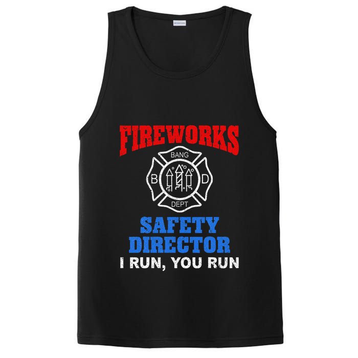 Funny Bang Firecracker Firework Safety Director I Run You Run PosiCharge Competitor Tank