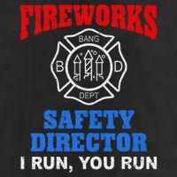 Funny Bang Firecracker Firework Safety Director I Run You Run Microfiber Hand Towel