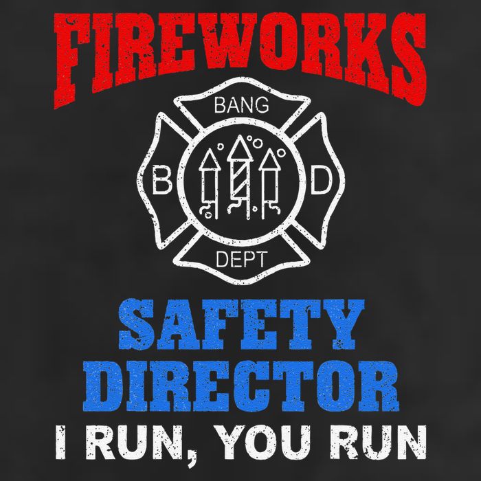Funny Bang Firecracker Firework Safety Director I Run You Run Microfiber Hand Towel