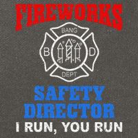 Funny Bang Firecracker Firework Safety Director I Run You Run Cotton Canvas Backpack