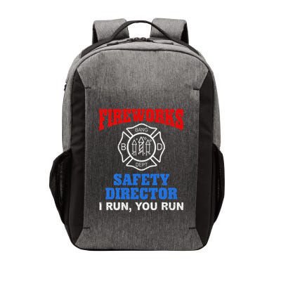 Funny Bang Firecracker Firework Safety Director I Run You Run Vector Backpack