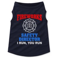 Funny Bang Firecracker Firework Safety Director I Run You Run Doggie Tank