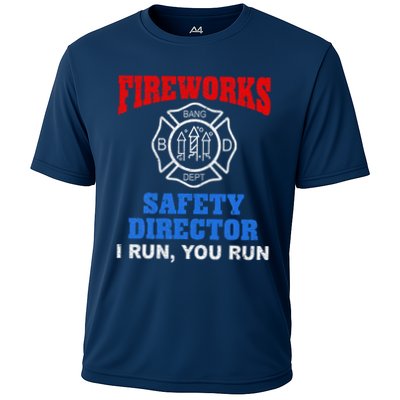 Funny Bang Firecracker Firework Safety Director I Run You Run Performance Shirt