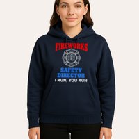 Funny Bang Firecracker Firework Safety Director I Run You Run Hoodie