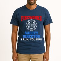Funny Bang Firecracker Firework Safety Director I Run You Run Tall T-Shirt