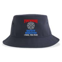 Funny Bang Firecracker Firework Safety Director I Run You Run Sustainable Bucket Hat