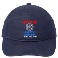 Funny Bang Firecracker Firework Safety Director I Run You Run 7-Panel Snapback Hat