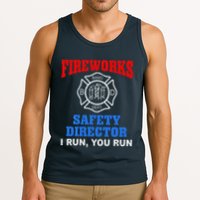 Funny Bang Firecracker Firework Safety Director I Run You Run Tank Top