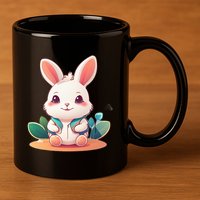 Funny Bunny 11oz C Handle Ceramic Mug