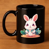 Funny Bunny 11oz C Handle Ceramic Mug