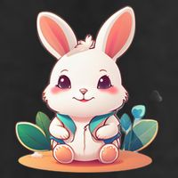 Funny Bunny 11oz C Handle Ceramic Mug