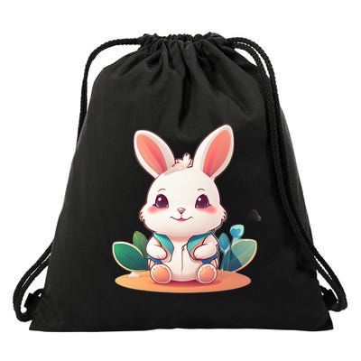 Funny Bunny Drawstring Bag