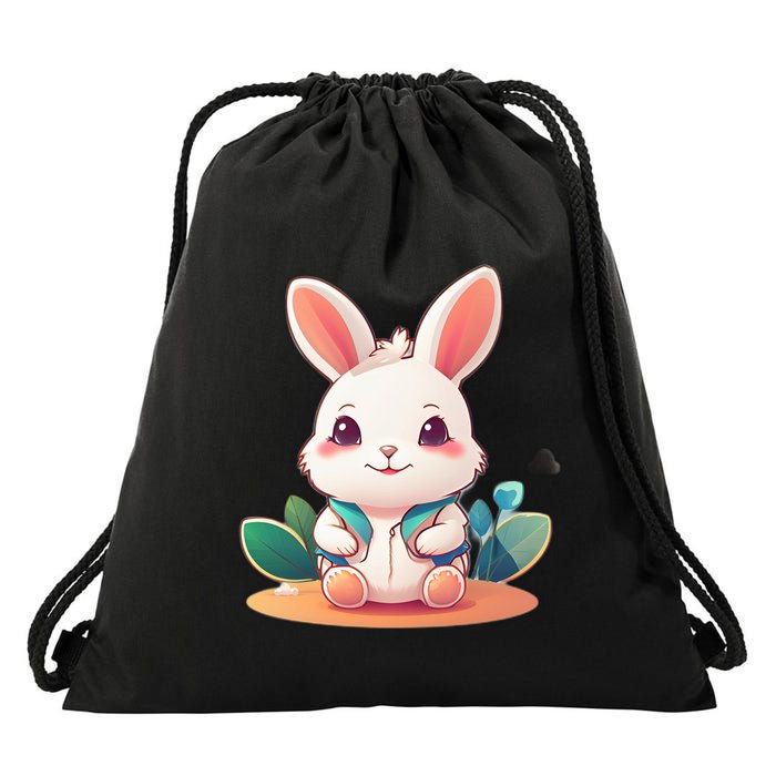 Funny Bunny Drawstring Bag