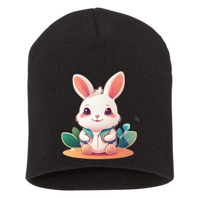 Funny Bunny Short Acrylic Beanie