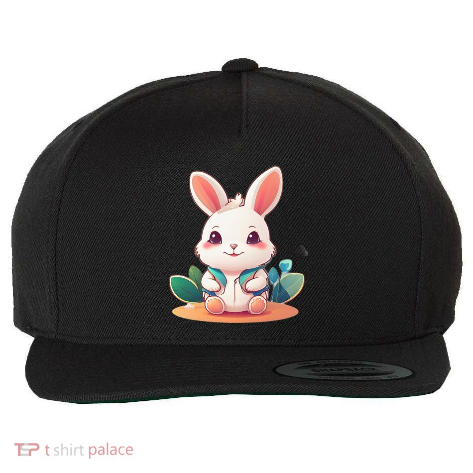 Funny Bunny Wool Snapback Cap
