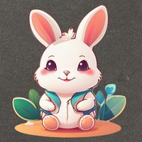 Funny Bunny Cotton Canvas Backpack