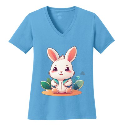 Funny Bunny Women's V-Neck T-Shirt