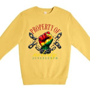 Funny Black Freedom Property Of Nobody Juneteenth 1865 Premium Crewneck Sweatshirt